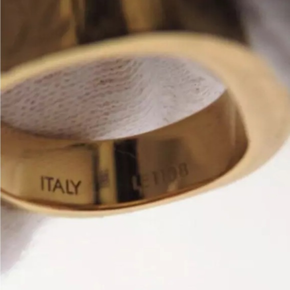 LOUIS VUITTON Nanogram Gold & Silver Ring - Size Small - Picture 13 of 14